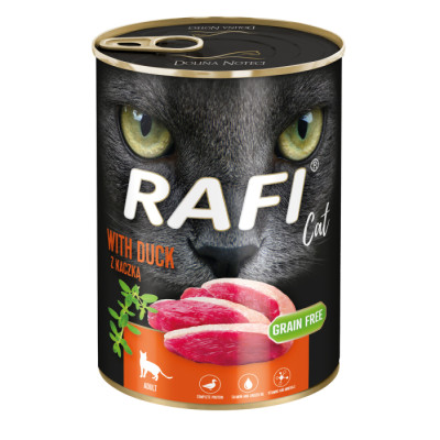 Вологий корм для дорослих котів Dolina Noteci RAFI cat з качкою