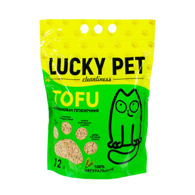 Наповнювач Lucky Pet з тофу для котячого туалету, з ароматом лаванди