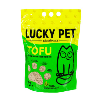 Наповнювач Lucky Pet з тофу для котячого туалету, гіпоалергений, 12 л
