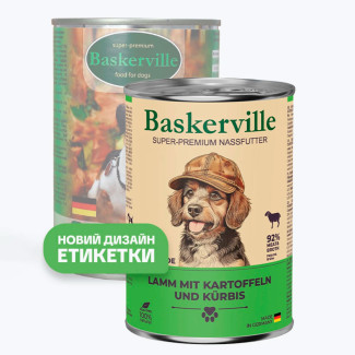 Консерва для собак Baskerville Баранина з картоплею та гарбузом, 800 г