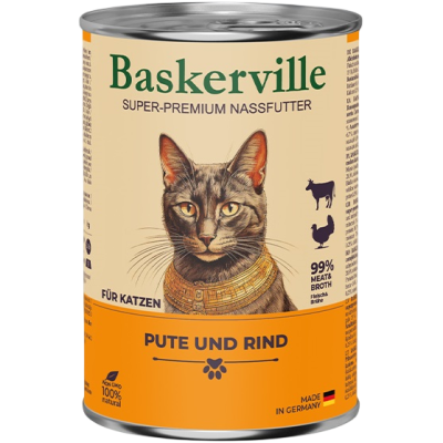 Консерва для котів Baskerville індичка з яловичиною