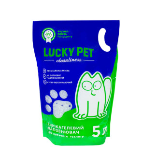 Наповнювач силікагелевий  Lucky Pet  для котячого туалету, 5 л
