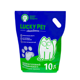 Наповнювач силікагелевий  Lucky Pet  для котячого туалету, 10 л