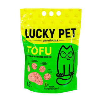 Наповнювач Lucky Pet з тофу для котячого туалету, з ароматом полуниці, 12 л