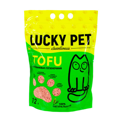 Наповнювач Lucky Pet з тофу для котячого туалету, з ароматом полуниці