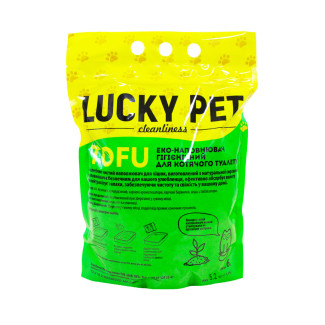 Наповнювач Lucky Pet з тофу для котячого туалету, з ароматом м'яти, 12 л