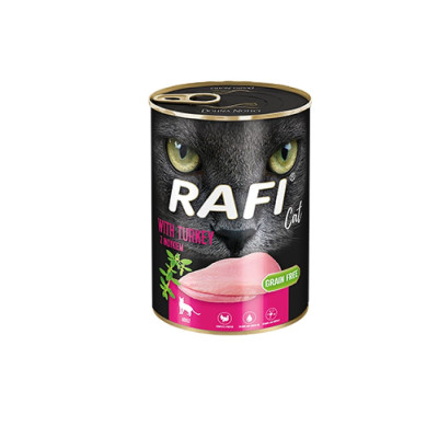 Вологий корм для дорослих котів Dolina Noteci RAFI cat з індичкою