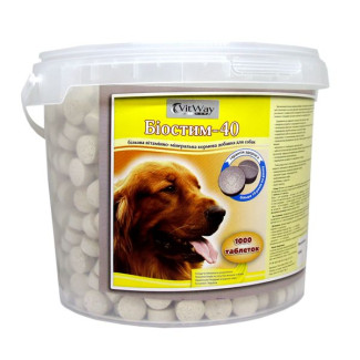 Білкова вітамінно-мінеральна добавка для собак "БІОСТИМ-40", 500 таб