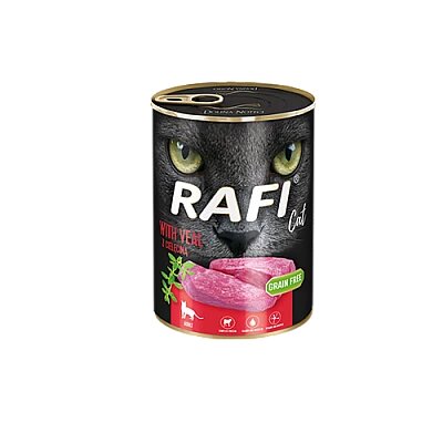 Вологий корм для дорослих котів Dolina Noteci Rafi cat з телятиною