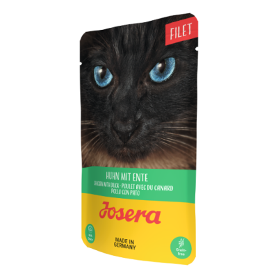 Вологий корм для котів Josera філе курки з качкою