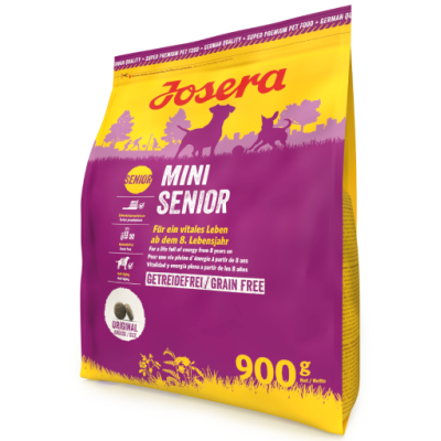 Беззерновий корм для літніх собак Josera Mini Senior з лососем і картоплею