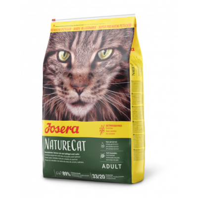 Сухий беззерновий корм для котів з чутливим травленням Josera Nature Cat з птицею та лососем