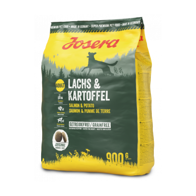 Сухий беззерновий корм для дорослих собак Josera Lachs Kartoffel з лососем і картоплею