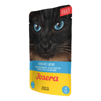 Вологий корм для котів Josera філе курки з лососем