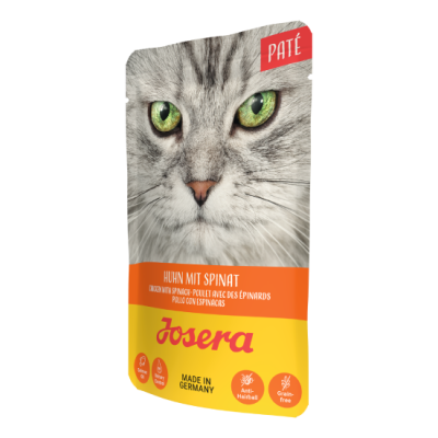 Вологий корм для котів Josera паштет курка зі шпинатом