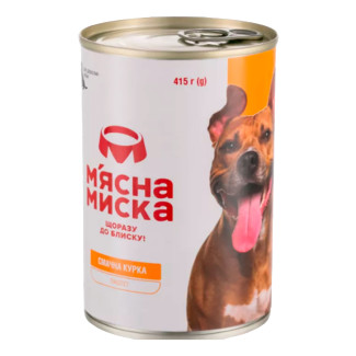 Паштет для дорослих собак М`ясна миска з куркою , 415 г