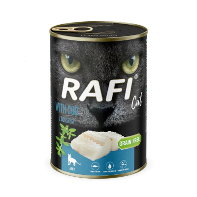 Вологий корм для дорослих котів Dolina Noteci RAFI cat з тріскою
